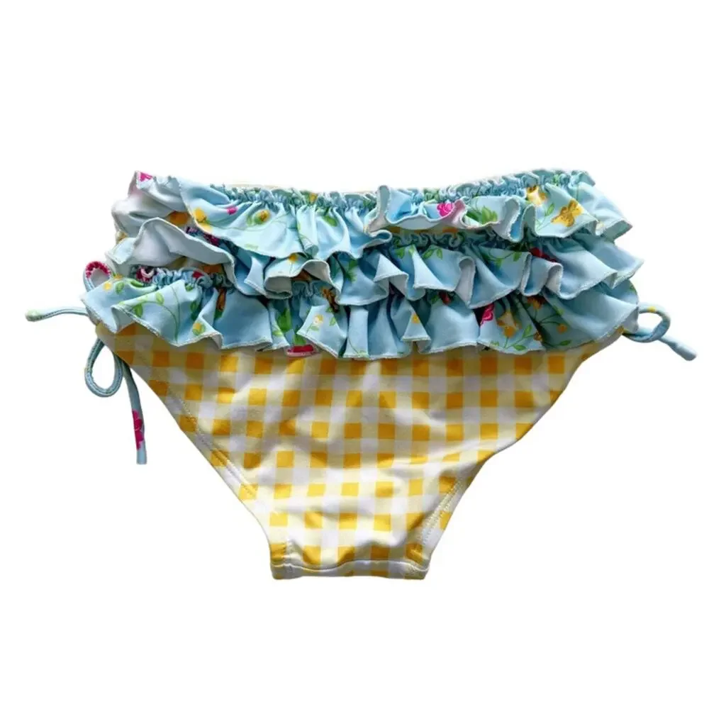Wildling Yellow Gingham Swimsuit Size 6
